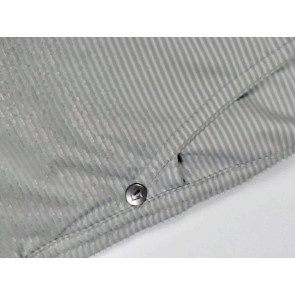Vuori Kore Lined Shorts Men’s Large Gray Striped 7” Inseam Athletic